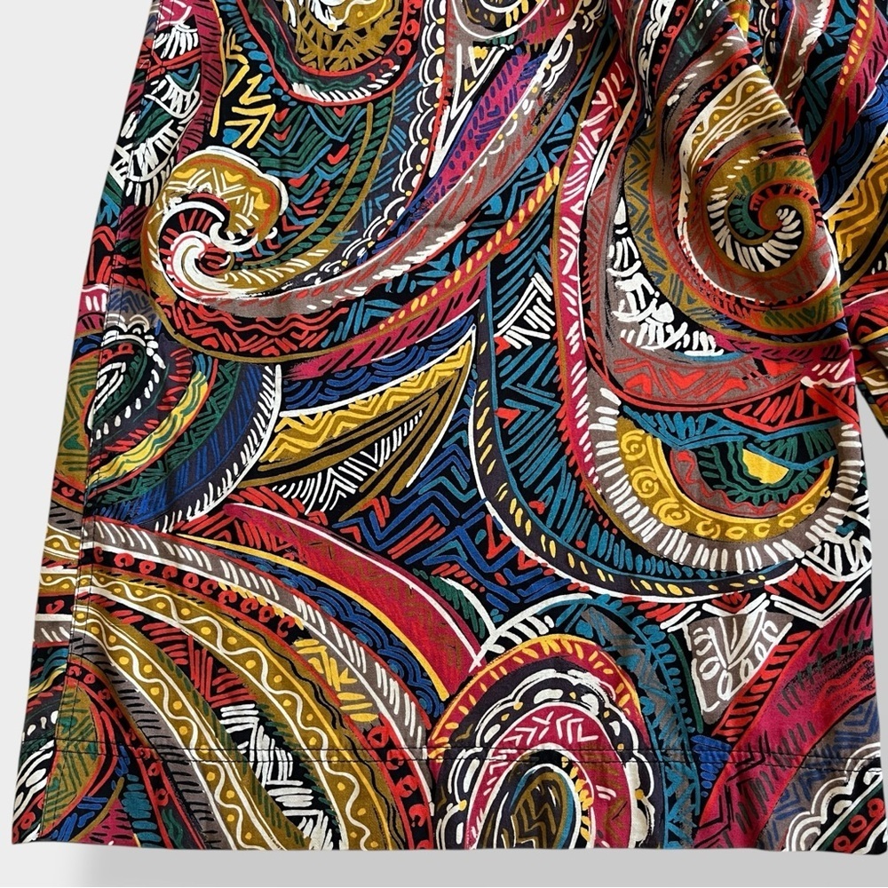 VTG 90s Gene Ewing Paisley Wide Leg Pants Artcore Streetwear Palazzo Pant Small - Picture 10 of 13